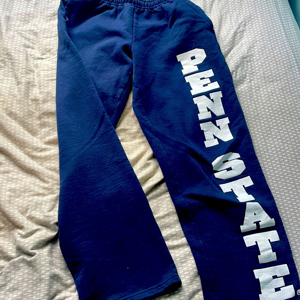 These are a small dark blue penn state sweat pants